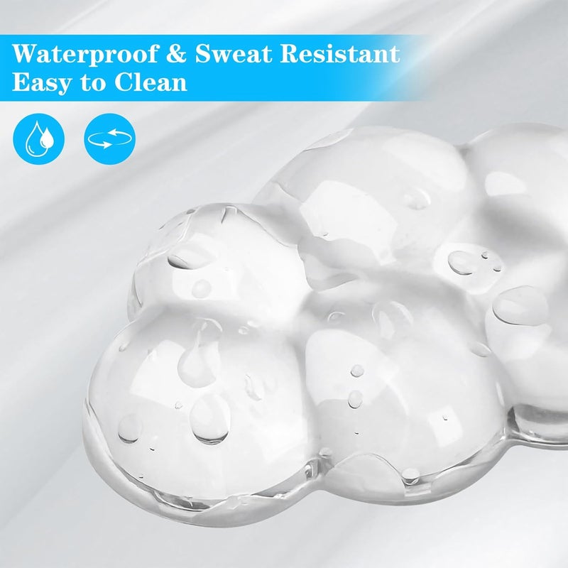 KEPUTAIER Gel Cloud Mouse Wrist Rest, Cute Wrist Support and Arm Support for Mouse Rest Typing Pain Relief，Suitable for Office/Computer/Laptop/Gaming (Transparent White) - Image 4